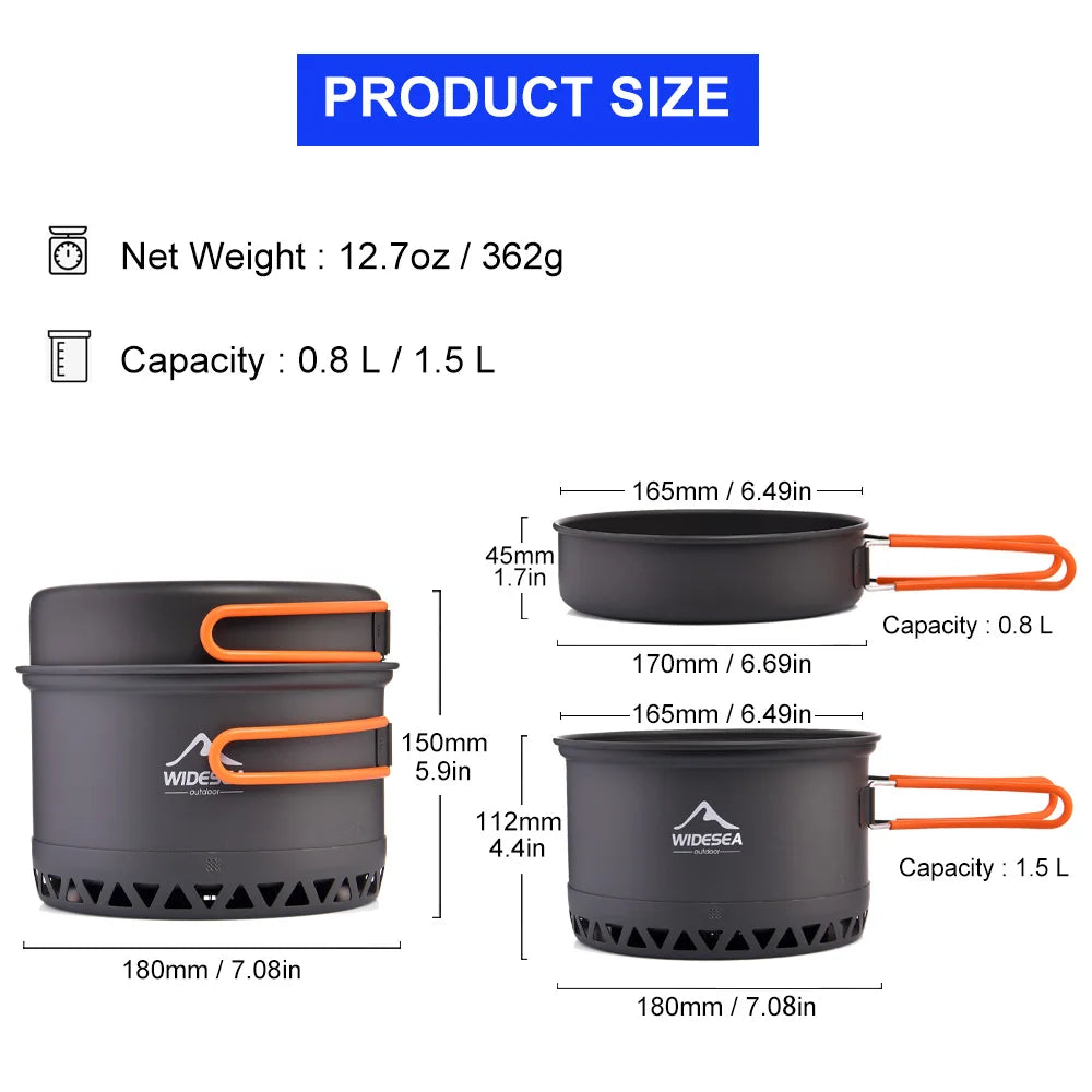 Lightweight Camping Pot Set