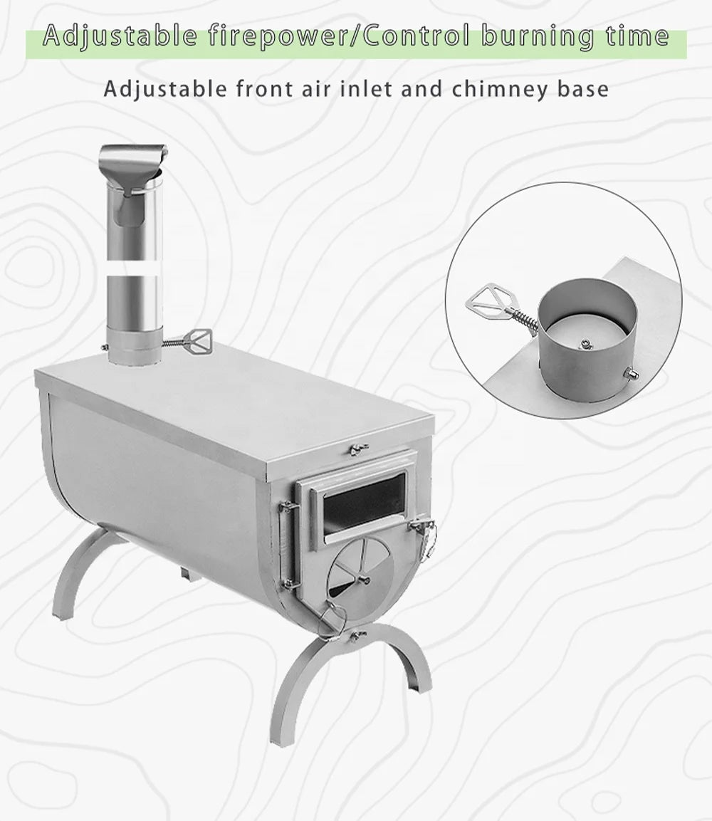 Portable Stainless Steel Tent Stove