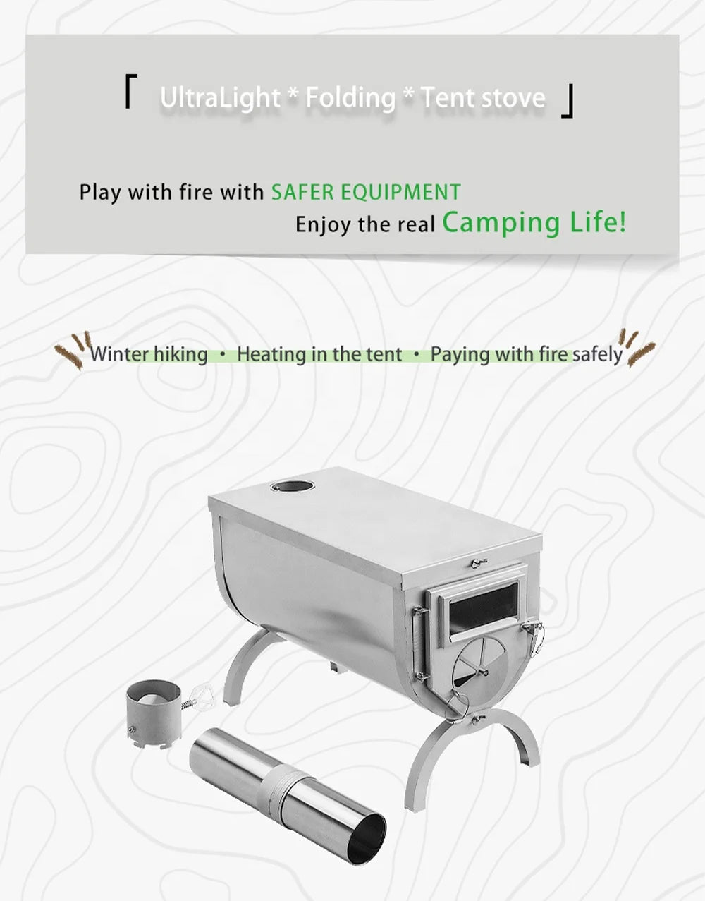 Portable Stainless Steel Tent Stove