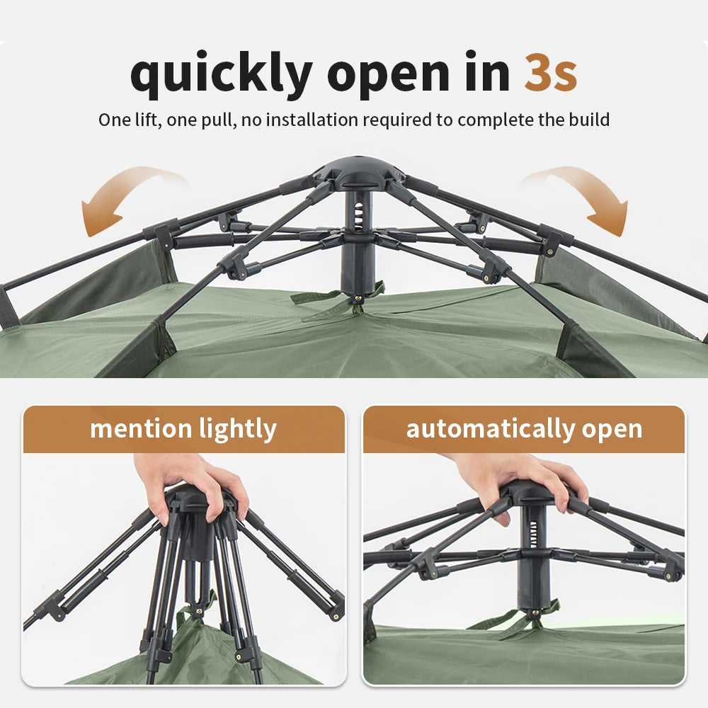 Naturehike automatic pop-up tent — Quick Setup, Waterproof, and Breathable