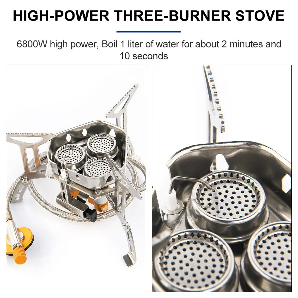Portable Camping Stove – High-Power, Foldable, and Propane-Compatible