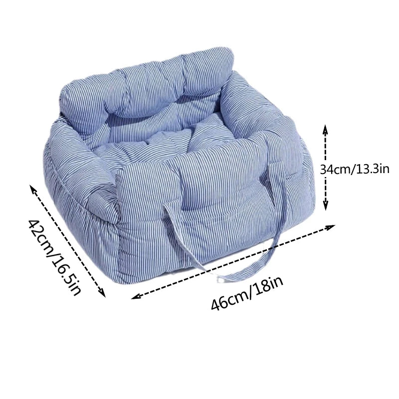 Cozy Ride™ Soft Pet Car Seat — Breathable Couch-Style Comfort