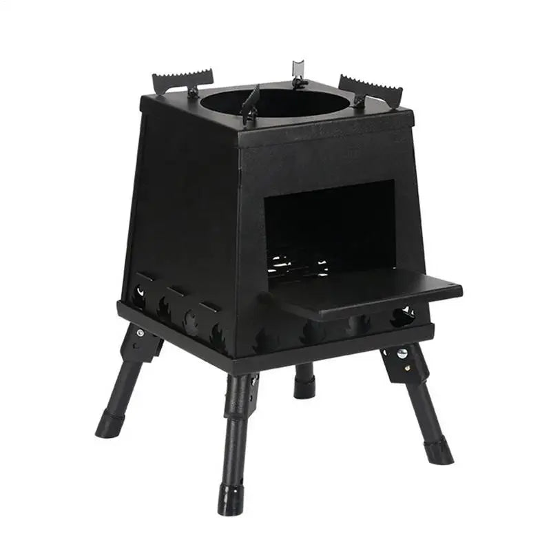 Portable Stainless Steel Wood-Burning Camping Stove — Foldable, Durable & Efficient