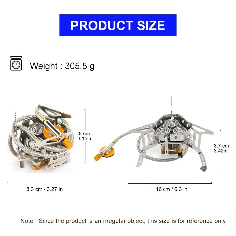 Portable Camping Stove – High-Power, Foldable, and Propane-Compatible