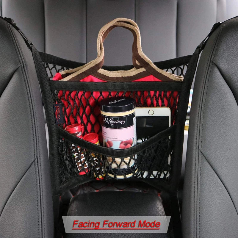 Car Net Divider – Pet Safety Barrier with Storage Options