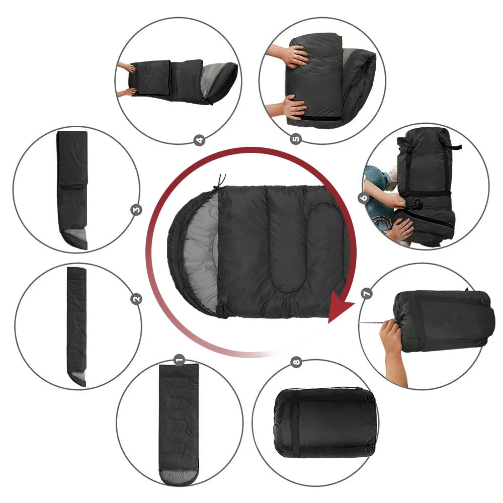Lightweight Cotton Envelope Sleeping Bag – 3-Season Comfort for Spring & Autumn