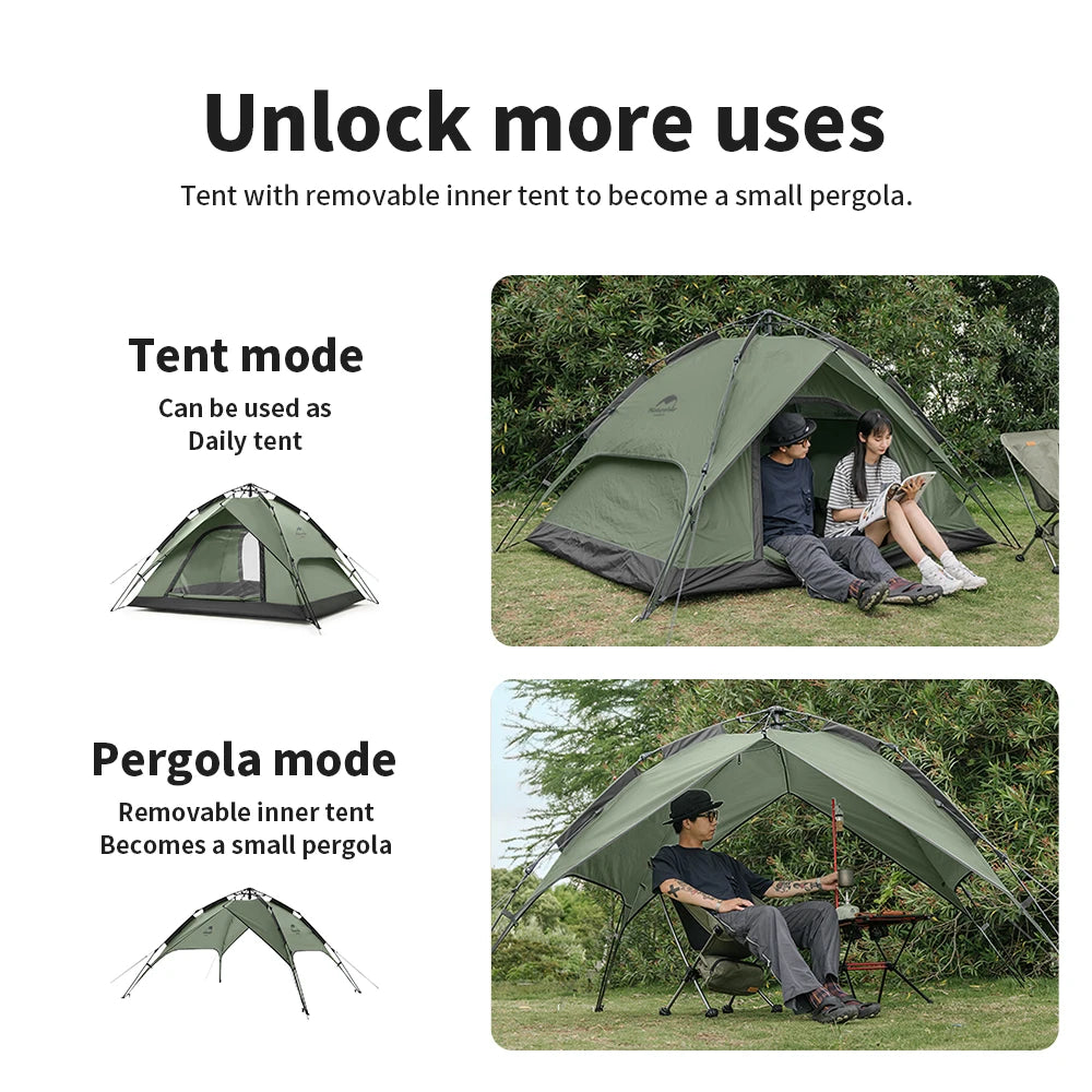 Naturehike automatic pop-up tent — Quick Setup, Waterproof, and Breathable