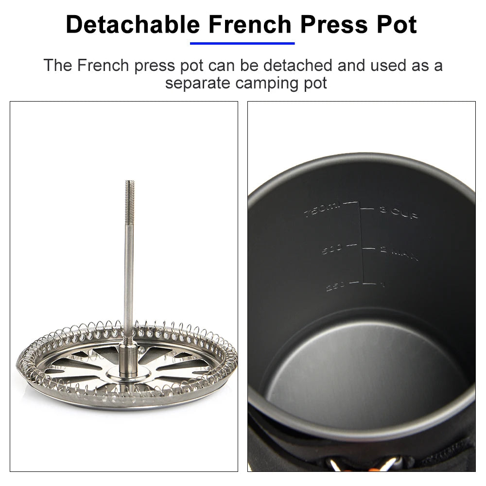 Camping Pot & French Press Combo