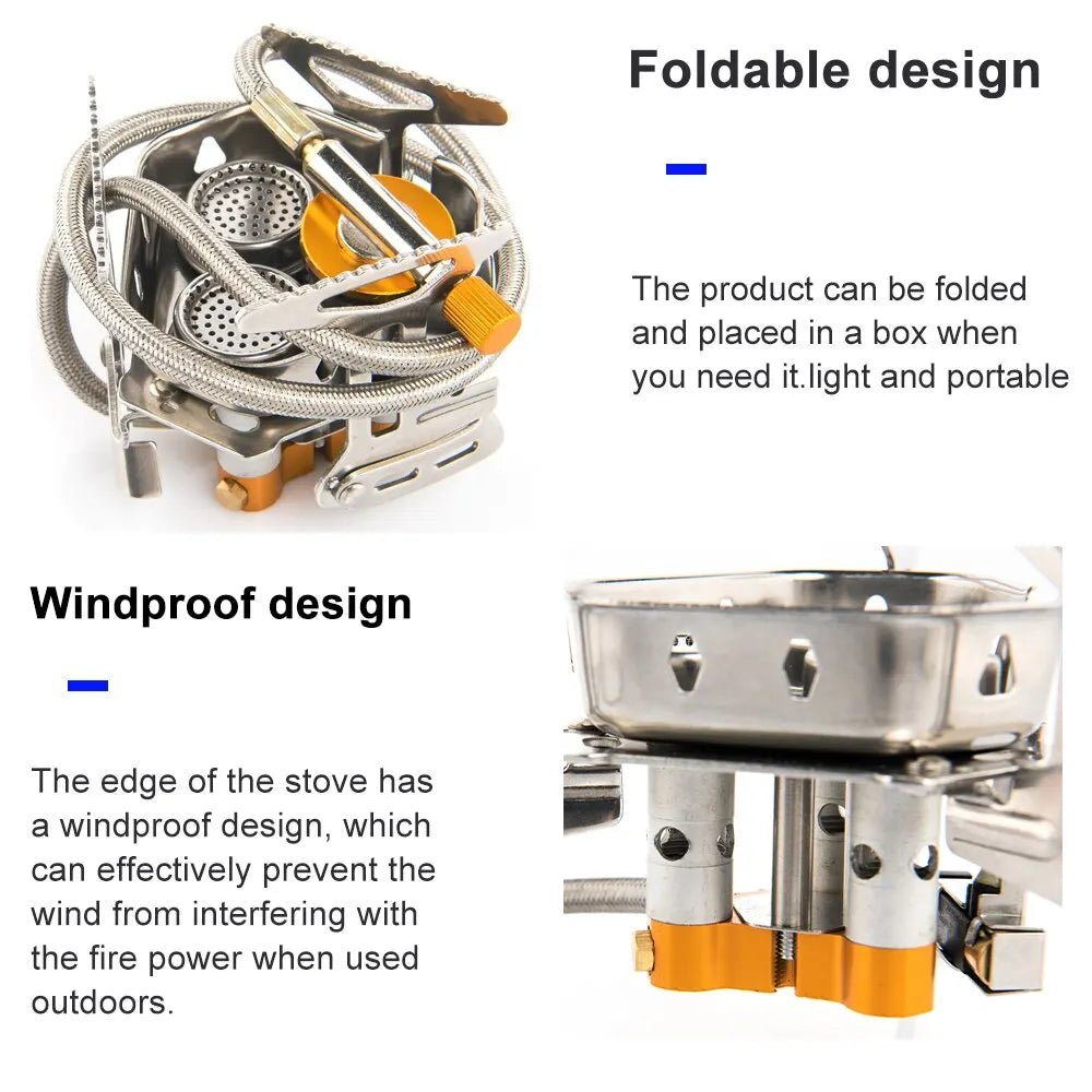 Portable Camping Stove – High-Power, Foldable, and Propane-Compatible