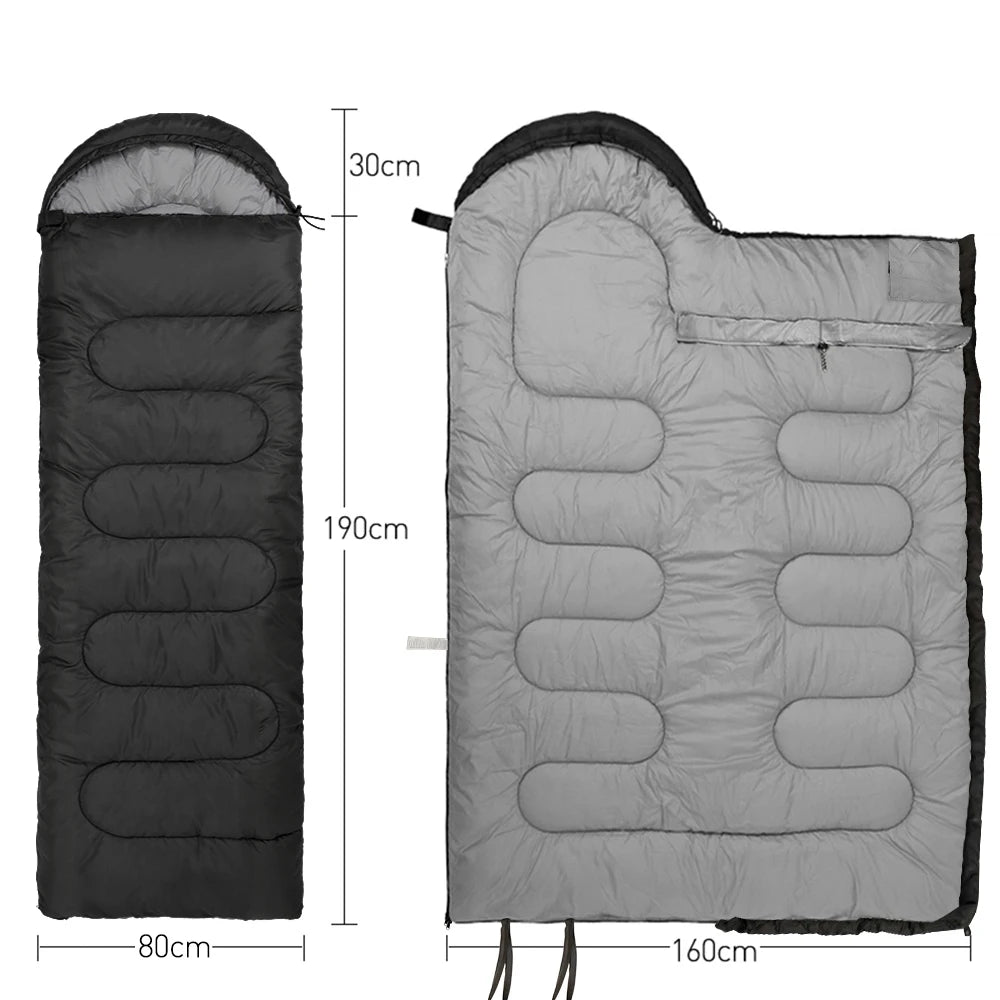 Lightweight Cotton Envelope Sleeping Bag – 3-Season Comfort for Spring & Autumn