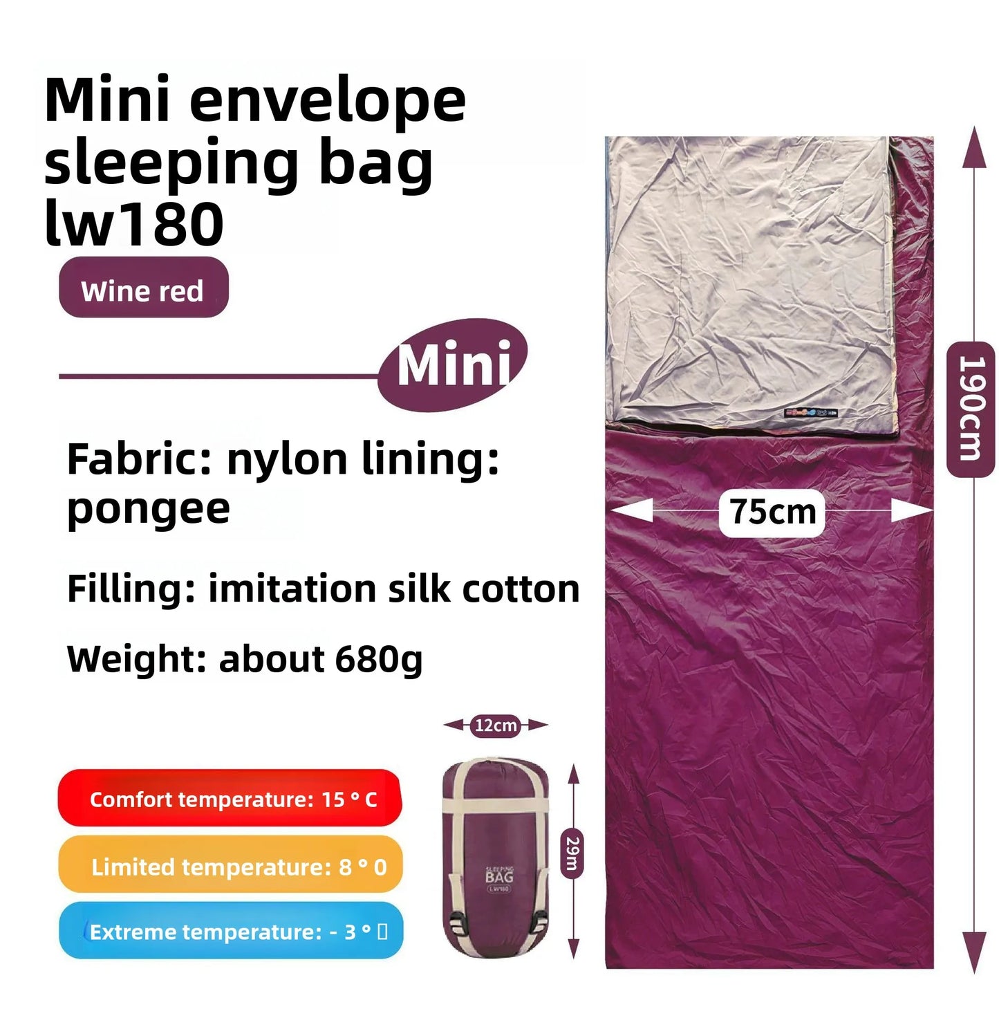 Ultralight Compact Sleeping Bag – Portable 3-Season Warmth for Camping, Hiking & Travel