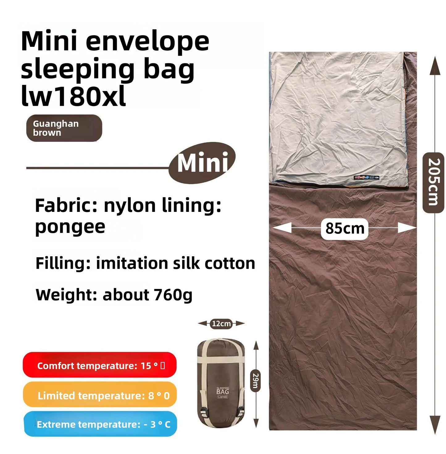 Ultralight Compact Sleeping Bag – Portable 3-Season Warmth for Camping, Hiking & Travel