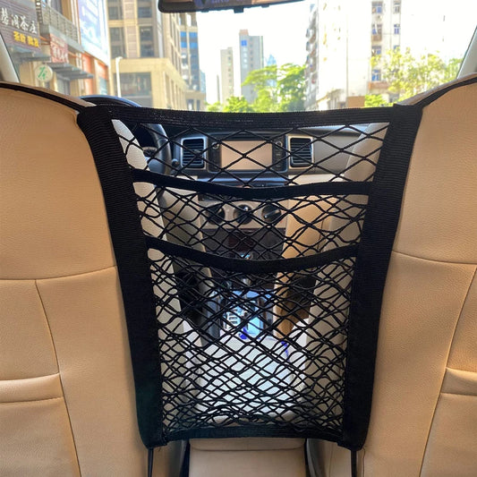 Car Net Divider – Pet Safety Barrier with Storage Options